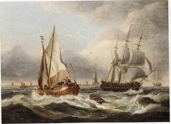 Seascape, boats, ships and warships. 33, unknow artist